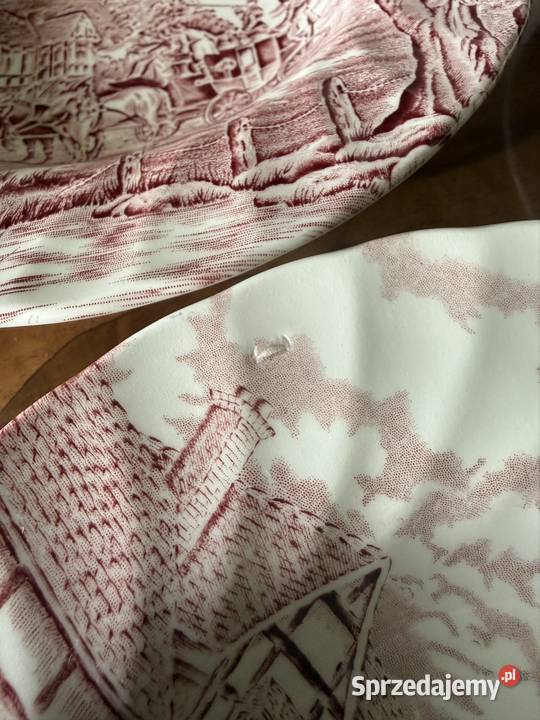 Royal wzór konie czerwone talerze głębokie Gorlice