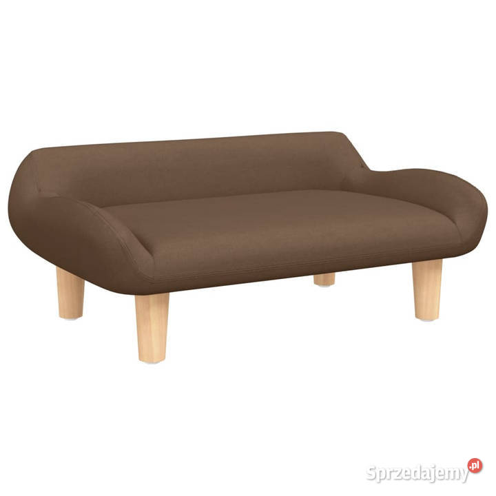 Sofa dzieci brązowa 70x40x24 obita tkaniną Warszawa