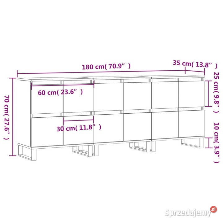 Szafki 3 biały materiał drewnopochodny WM3190205 sprzedam