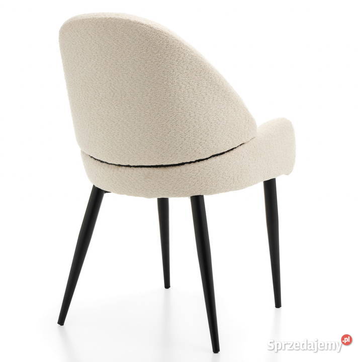 Krzesło Tapicerowane Bergamo Boucle Jasnobeżowe Tarchały Małe