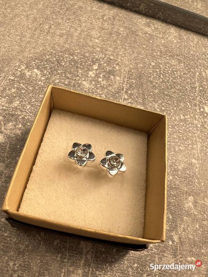 Kolczyki srebrne kwiaty kwiatki podkarpackie Jasło