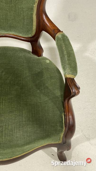 Rzeźbiony fotel w stylu Ludwika Filipa z zachodniopomorskie Gryfice