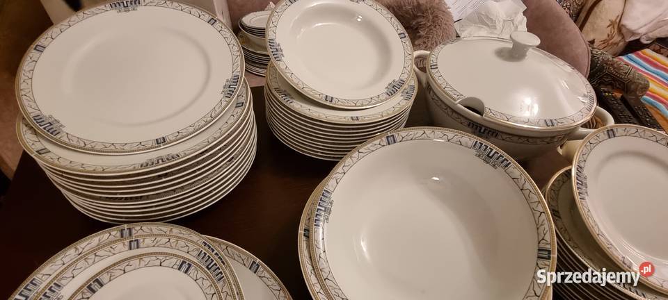 Serwis obiadowy porcelanowy 12 osób Karolina Warszawa