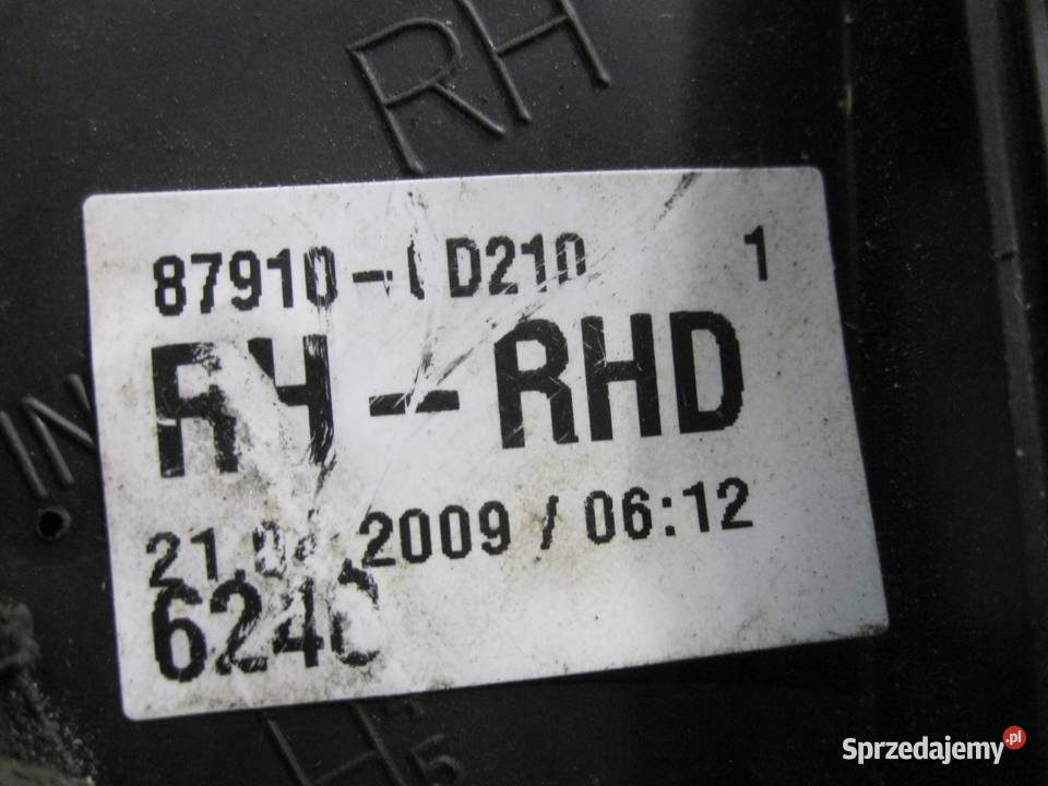 TOYOTA YARIS II LIFT 09r lusterko prawe Lusterka zewnętrzne