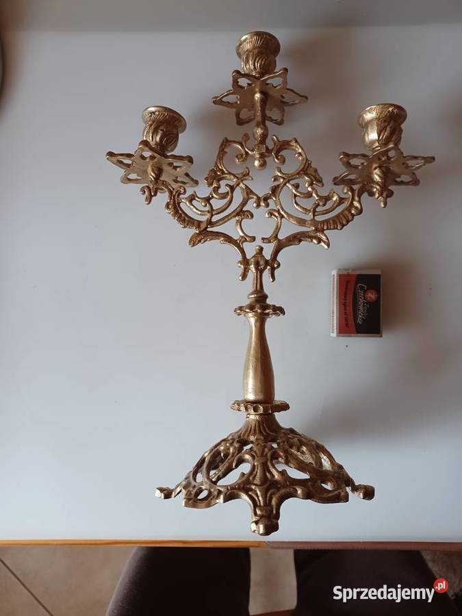 Przepiękny świecznik mosiężny wielkopolskie Poznań sprzedam