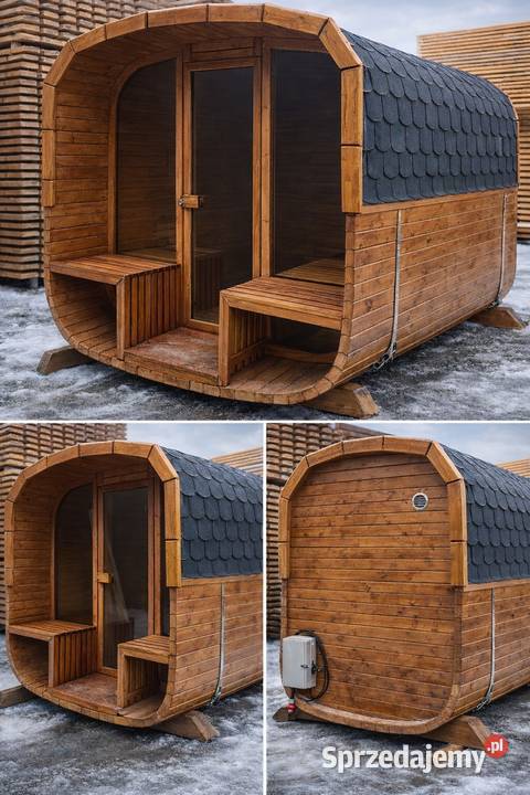Sauna Ogrodowa 3 m z piecem elektrycznym HARIVA Sauny Kraków