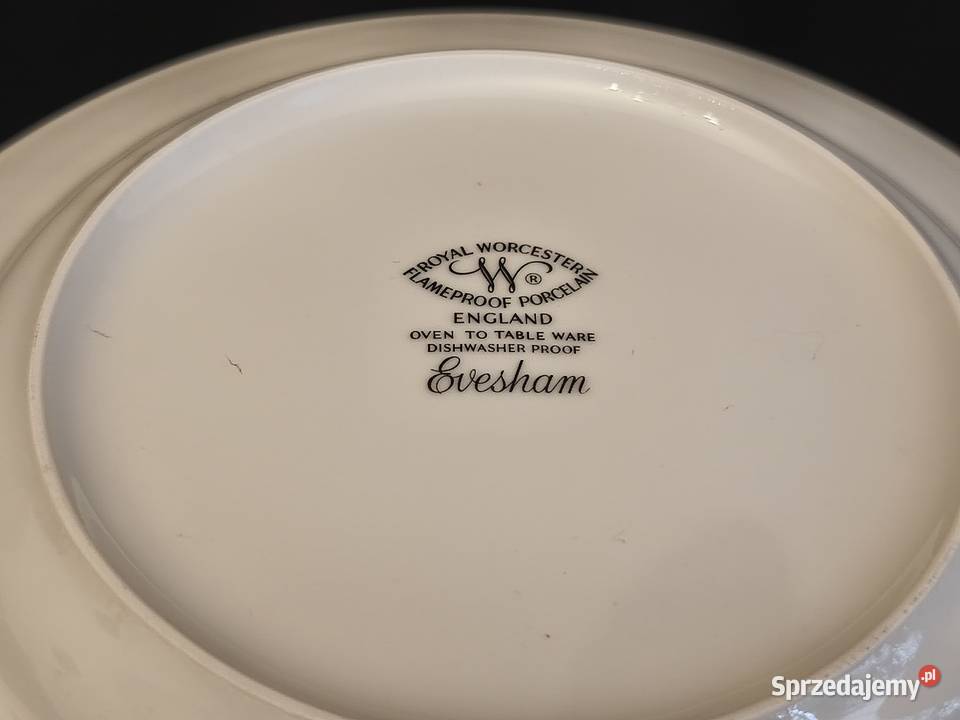 Talerz obiadowy angielski Royal Worcester Porcelana i szkło Chełm sprzedam