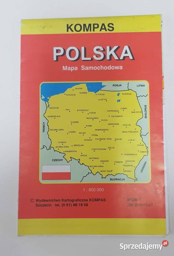 Kompas Polska mapa samochodowa wydanie I Zielona Góra