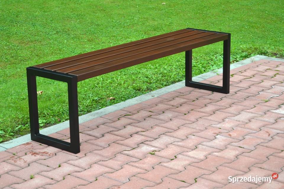 Ławka parkowa miejska ogrodowa bez oparcia Meble ogrodowe Olecko sprzedam