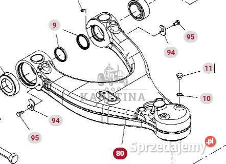 Fendt 930 933 936 939 942 GEN 7 Wahacz Lewy Jastrzębniki