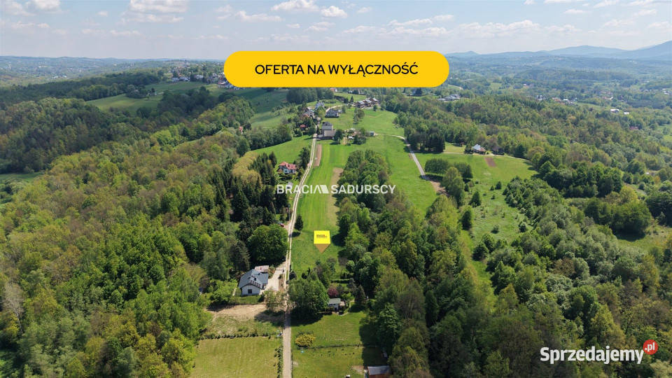 Ogłoszenie grunt 1689 metrów Myślenice 43.5m