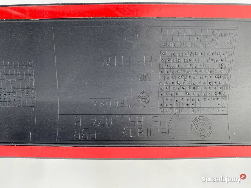VW T5 LISTWA DRZWI PRAWY TYŁ 7H5853074 Drzwi