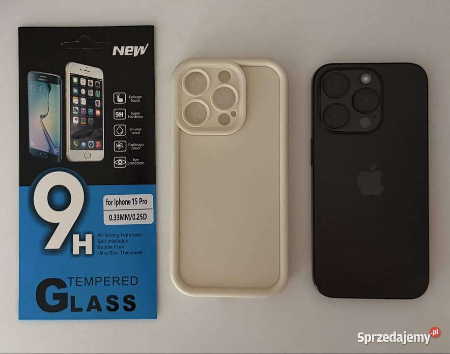 IPhone 15 pro 256 GB Tytan czarny Szkło Bolesławiec