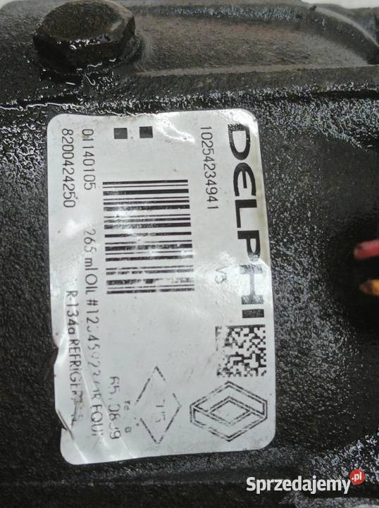 SPRĘŻARKA KLIMATYZACJI 8200424250 20 16V Renault Rok produkcji 2004