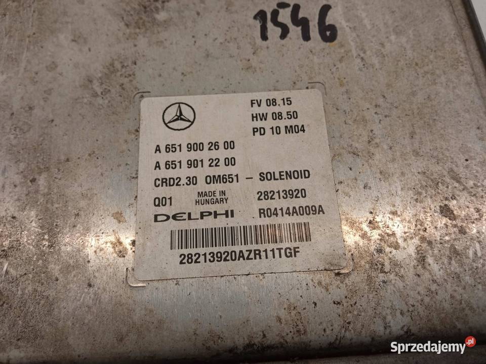 STEROWNIK SILNIKA A6519002600 22 CDI 163