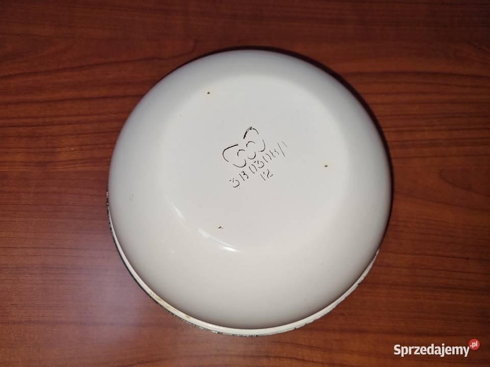 Miska emaliowana nowa 15 litra PRL Lublin