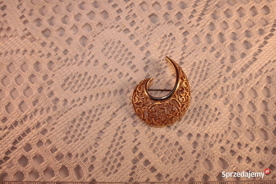 Stara broszka półksiężyc turecka Ochojno