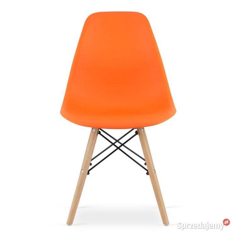 Zestaw czterech krzeseł w kolorze pomarańczowym Bielsk Podlaski