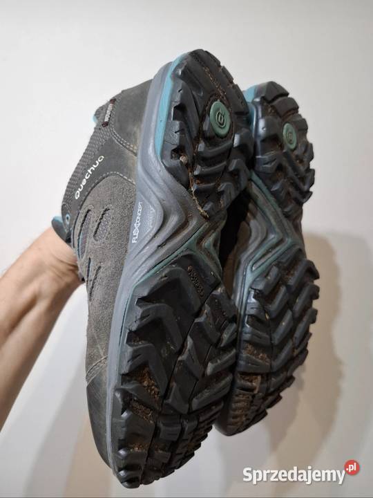 Decathlon 37 Quechua buty skórzane trekkingi szary/srebrny Kraków