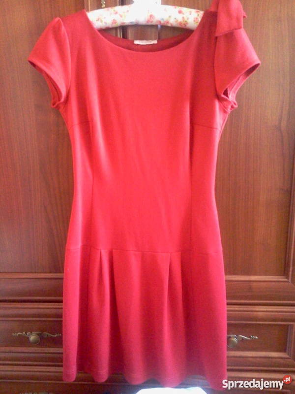 Czerwona sukienka z kokardką Orsay 36S Rozkloszowana  Sosnowiec