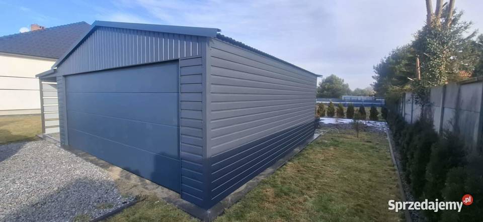 Garaż blaszany drewnopodobny 6x6 6x5 4x4