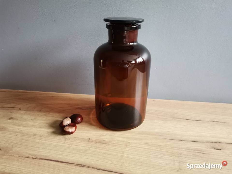 Stara apteczna butla słój szkło miodowe 2 litry śląskie sprzedam