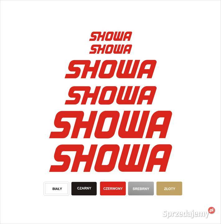 Zestaw naklejek showa 4 sztuki kolor czerwony