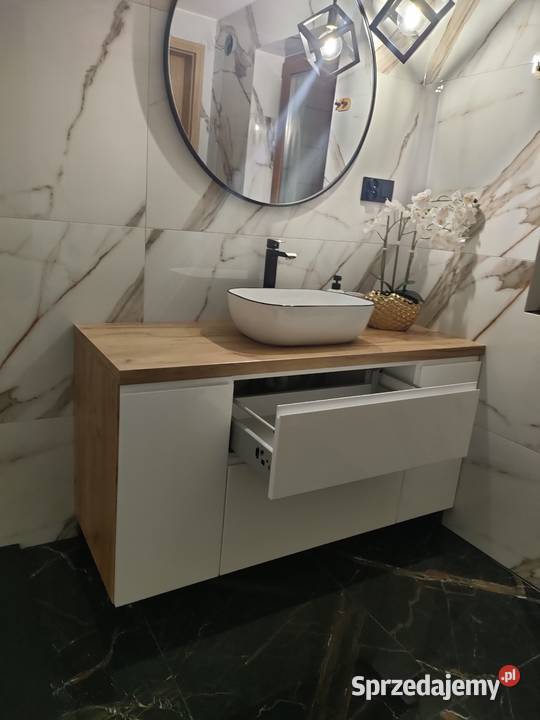 Szafka pod umywalkę z koszem cargo szer 130 75cm