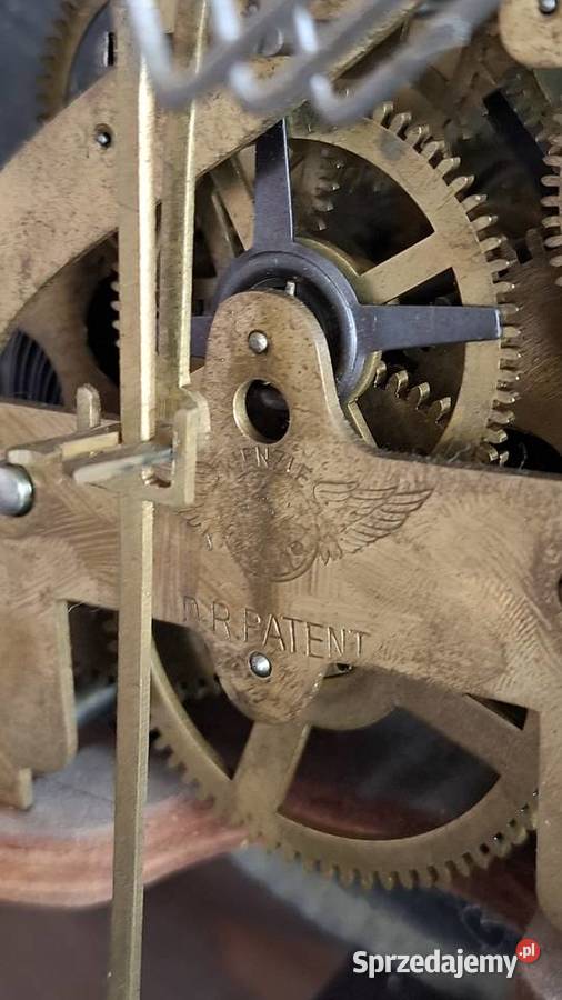 Piękny zegar Kenzle dr Patent Poznań