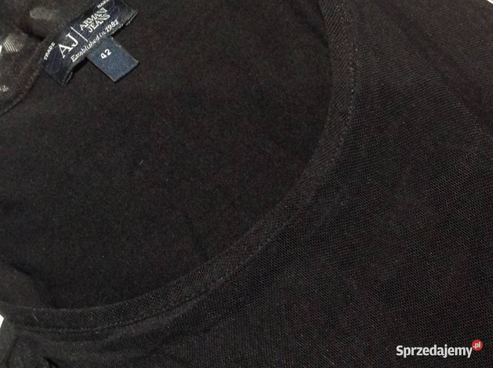 Bluzka Czarna Damska ARMANI S Nowa Sól