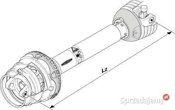 Wał przegubowy bez widłaków PWE 480 L1210 mm Kamionna