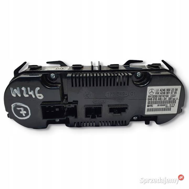 PANEL KLIMATYZACJI Nawiewu Mercedes W246 W176 Panele sterowania, przełączniki Chełm
