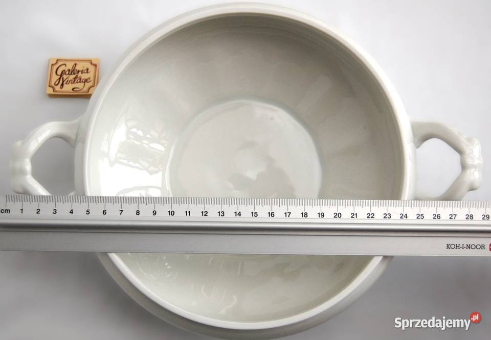 Porcelanowa waza na zupę Tielsch Wałbrzych biała Lublin