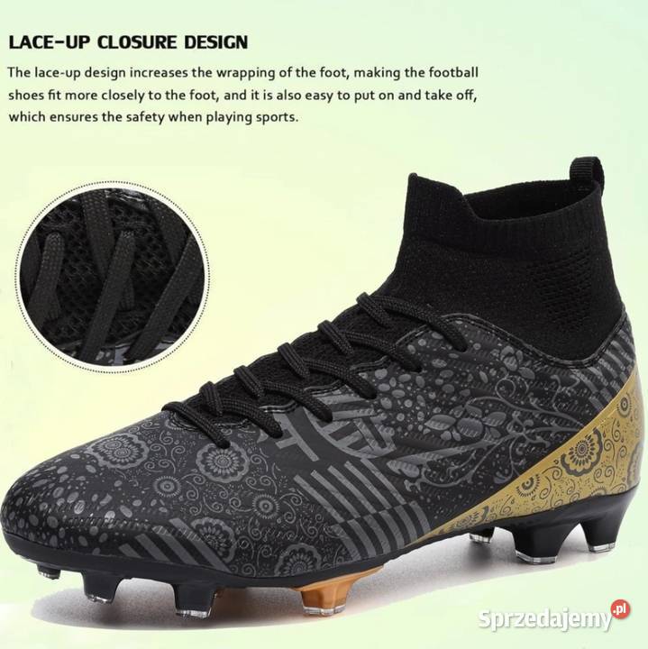 Buty piłkarskieKorkiLanki Męskie Czarnedo gry na Domaszczyn