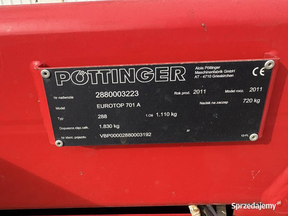 Zgrabiarka Pottinger EUROTOP 701A Olecko