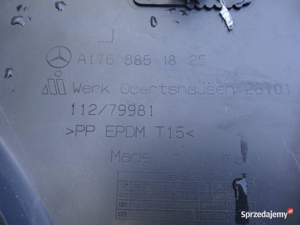 MERCEDES A KLASA W 176 AMG ZDERZAK PRZÓD PRZEDNI osobowe opolskie Niemodlin