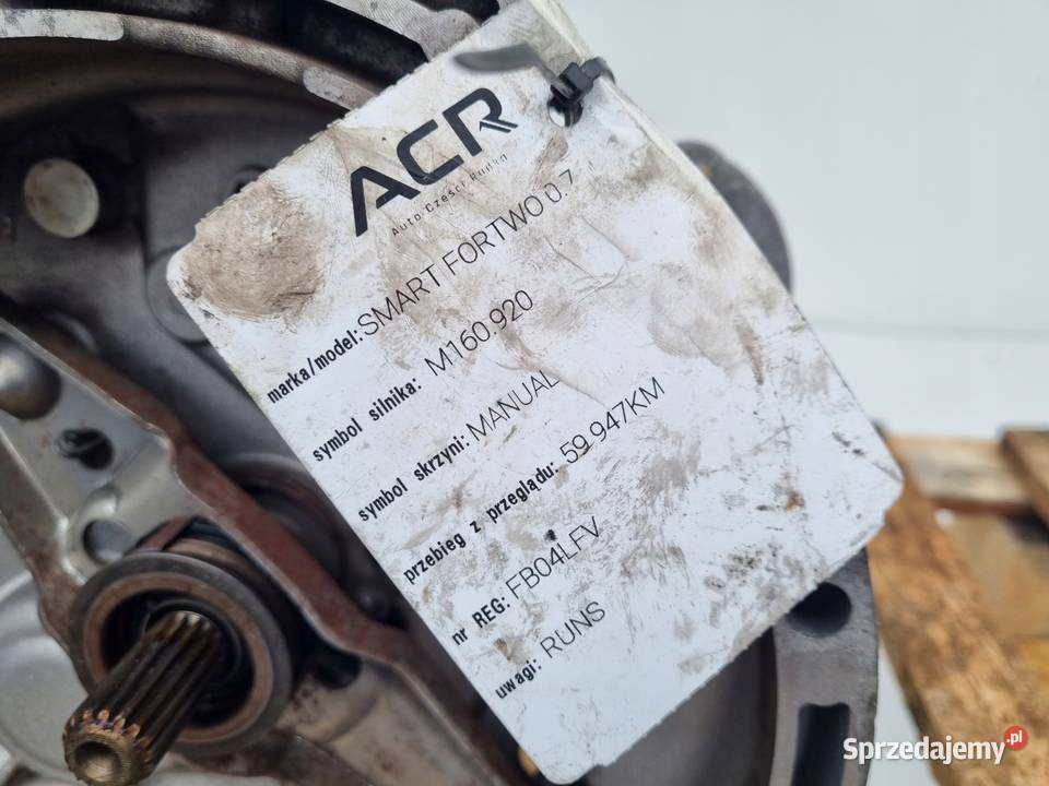 Smart Fortwo 07 700 turbo MANUALNA SKRZYNIA Chełm