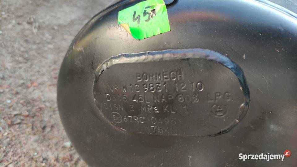 Butla zbiornik LPG 45l cylindryczny walcowy małopolskie Kraków