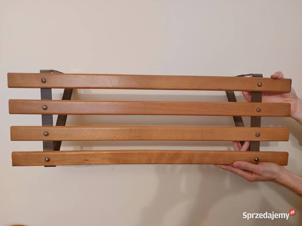 półka drewniana na stelażu 75 x 25 wytrzymała 24cm Poznań sprzedam