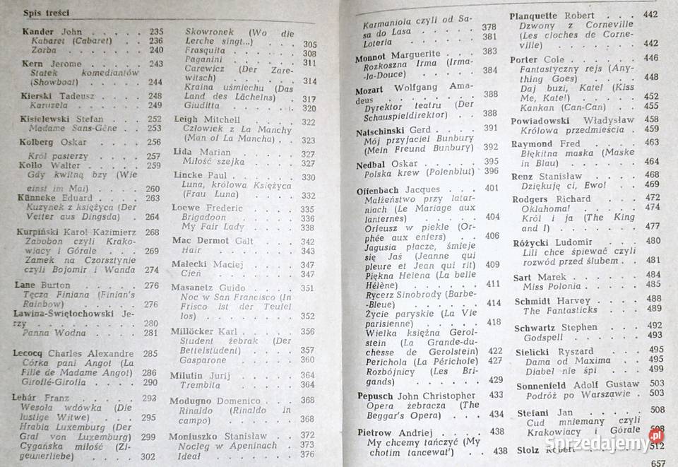 Przewodnik operetkowy Kydryński Lucjan Chełm sprzedam