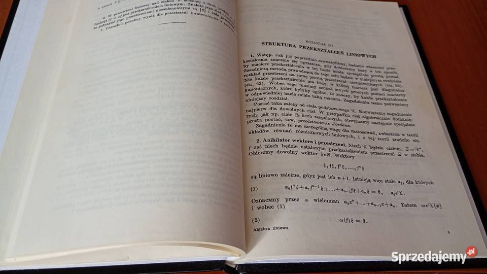 Algebra liniowa Biblioteka Matematyczna 19 Gdańsk sprzedam