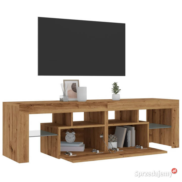 Szafka pod TV z oświetleniem LED dąb artisan RTV mazowieckie Warszawa sprzedam