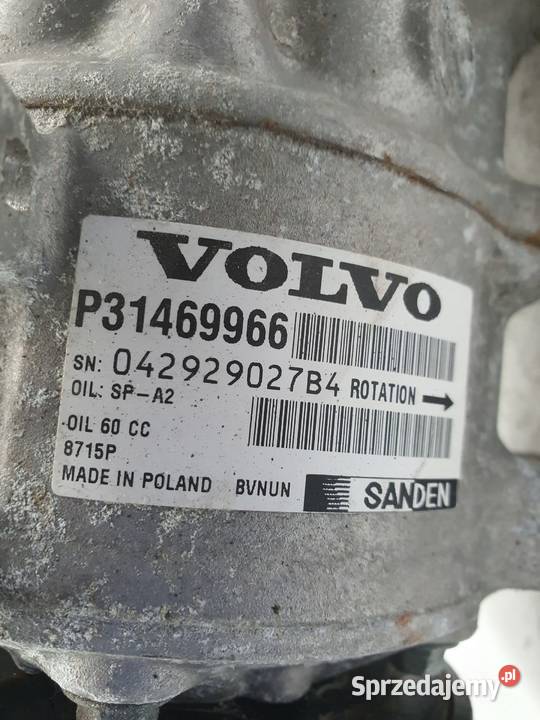SPRĘŻARKA KLIMATYZACJI Volvo V40 II 20 D D2 lubelskie Chełm