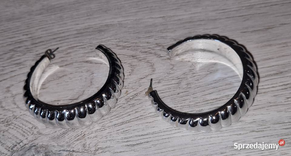 Kolczyki damskie mega koła posrebrzane Łódź