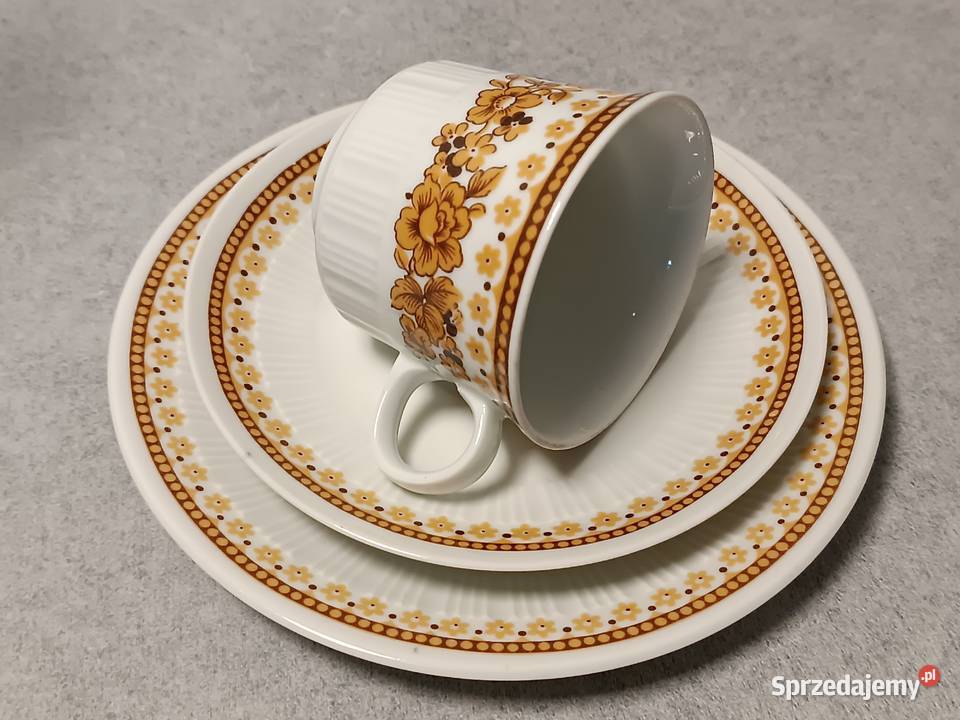 COLDITZ INGLASUR Filiżanka do kawy Trio Kwiaty Stargard