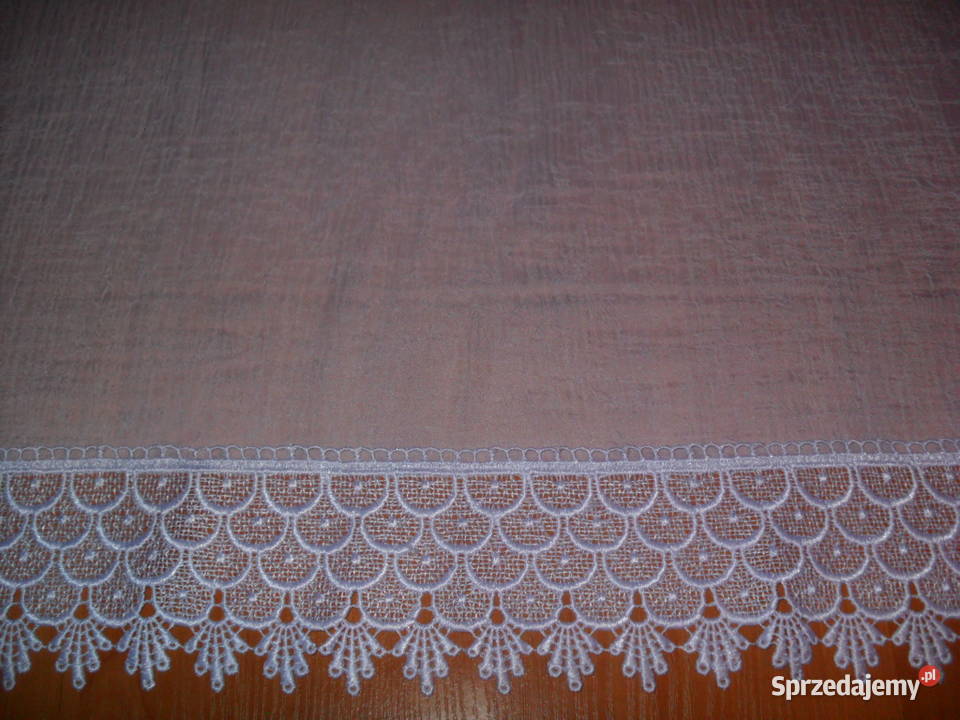 firan gotowa biała woal z gipiurą 210 szeroka Wrocław
