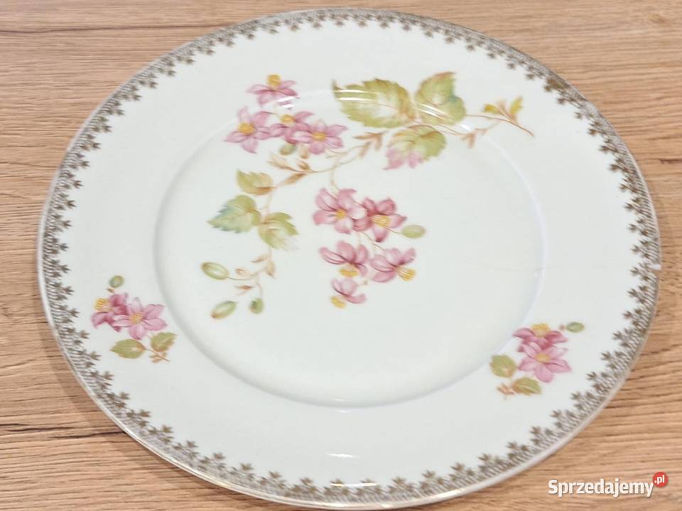 Zestaw porcelana Krautheim talerzyk i podstawek