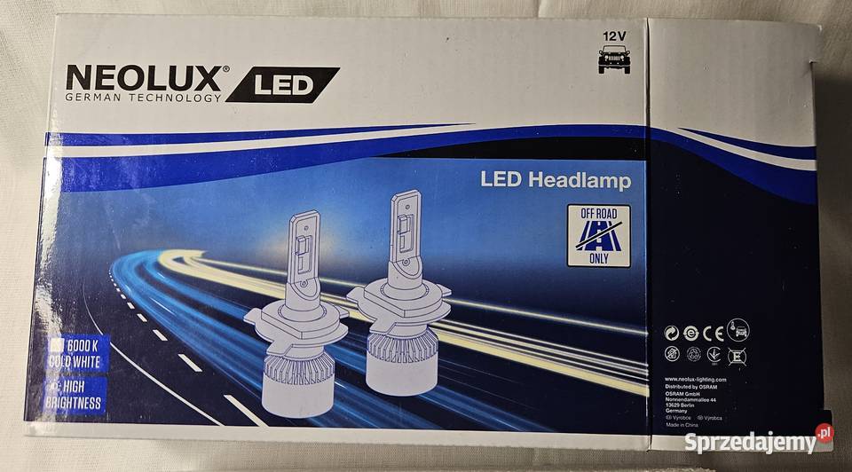 Zestaw żarówek LED H7 Neolux 2 retrofit uniwersalne lubelskie Chełm sprzedam