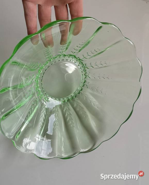 Patera misa zielone szkło kujawsko-pomorskie Toruń