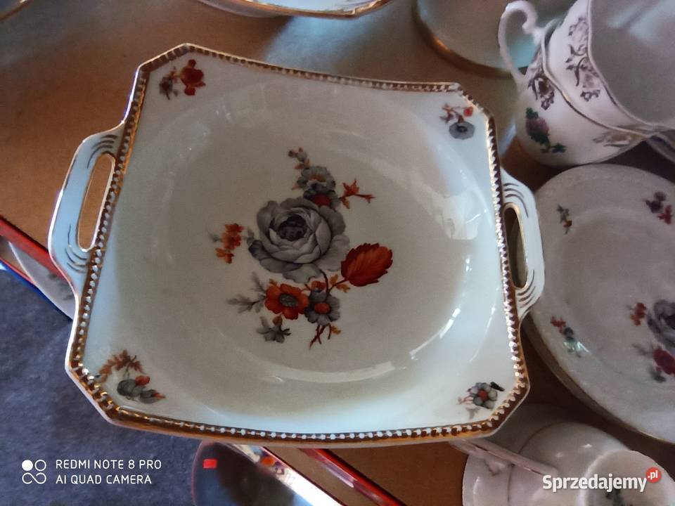 filiżanka z talerzykiem deserowym C T Altwasser Gdańsk